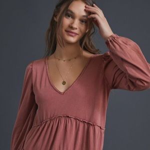 Anthropologie | TIERED BABYDOLL TOP | Size XL